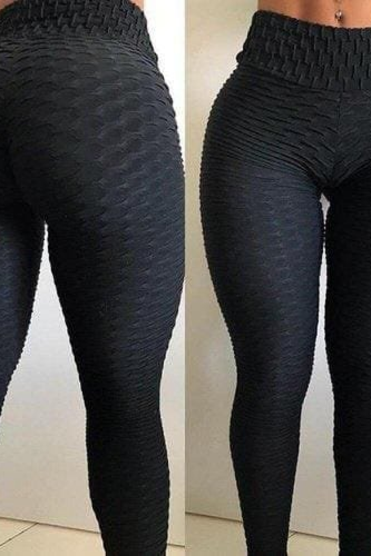 Black Leggings High Waist Skinny Leg Long Pull On - Brand: Janes - Women's Clothing Wholesale - Globality Store