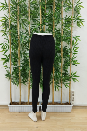 Black Leggings High Waist Skinny Leg Long Pull On - Brand: Janes - Women's Clothing Wholesale - Globality Store