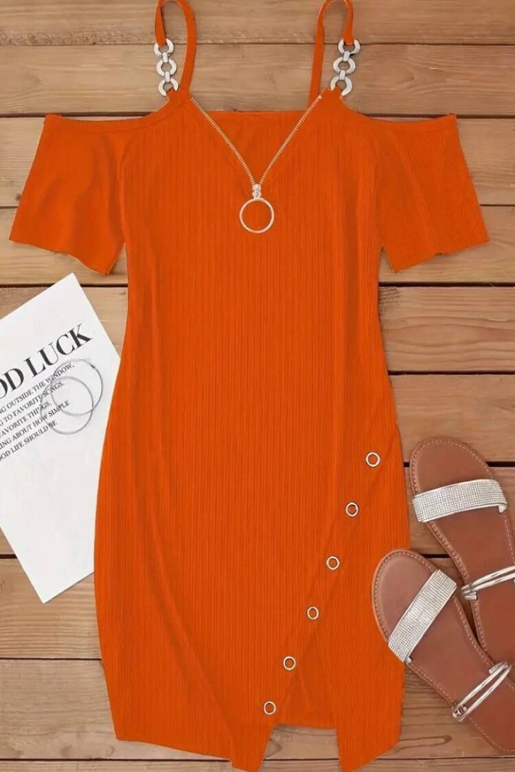V-Neck Bodycon Mini Dress With Short Sleeves