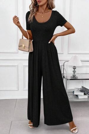 Black Cami Jumpsuit Casual Elegant Short Sleeve - Brand: Janes - Women's Clothing Wholesale - Globality Store