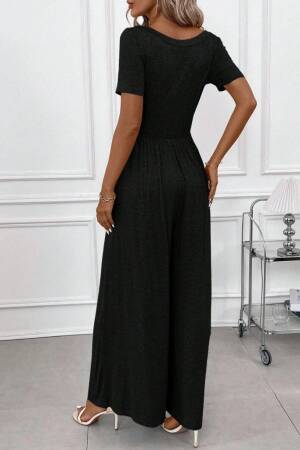 Black Cami Jumpsuit Casual Elegant Short Sleeve - Brand: Janes - Women's Clothing Wholesale - Globality Store