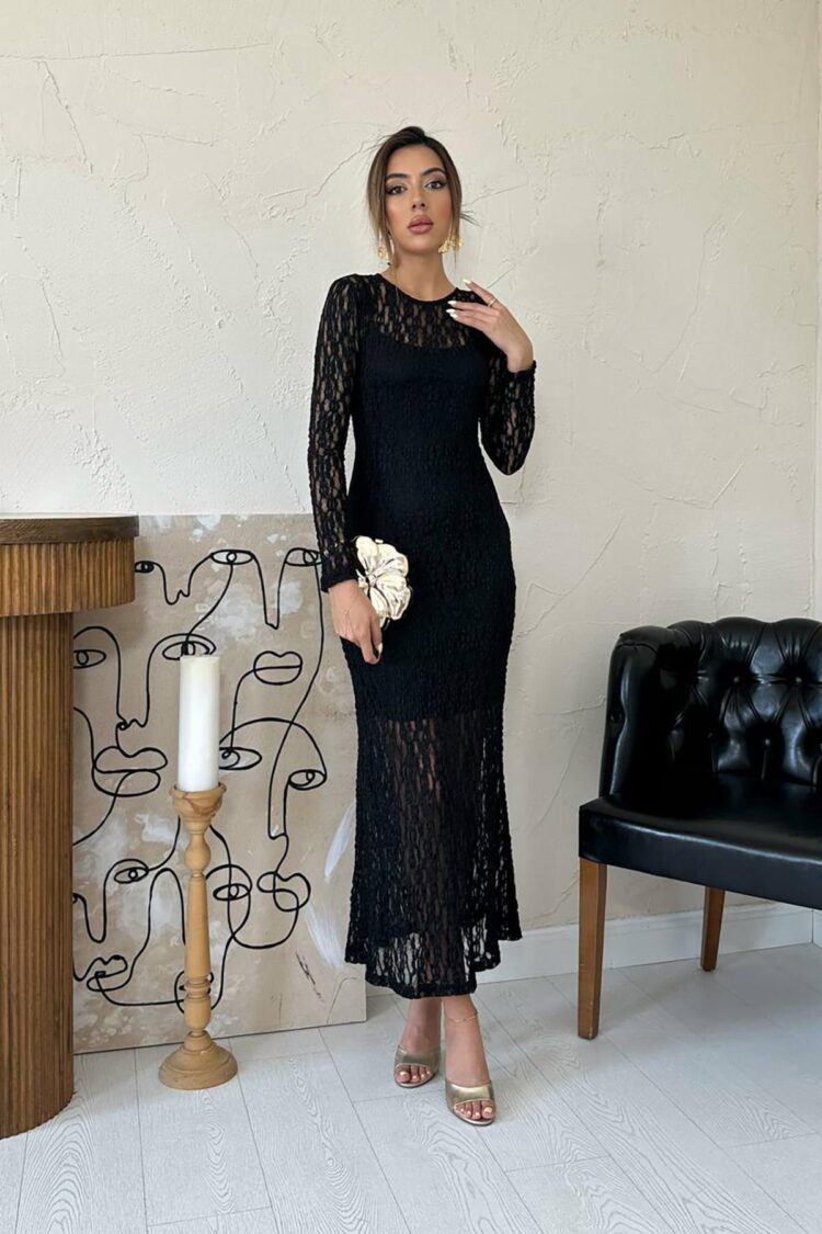 Lace Long Sleeve Dress