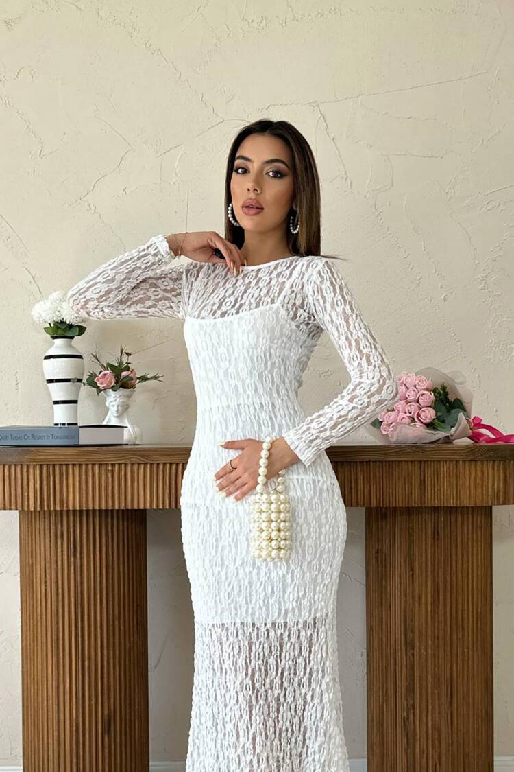 WholesaleLace Long Sleeve Dress