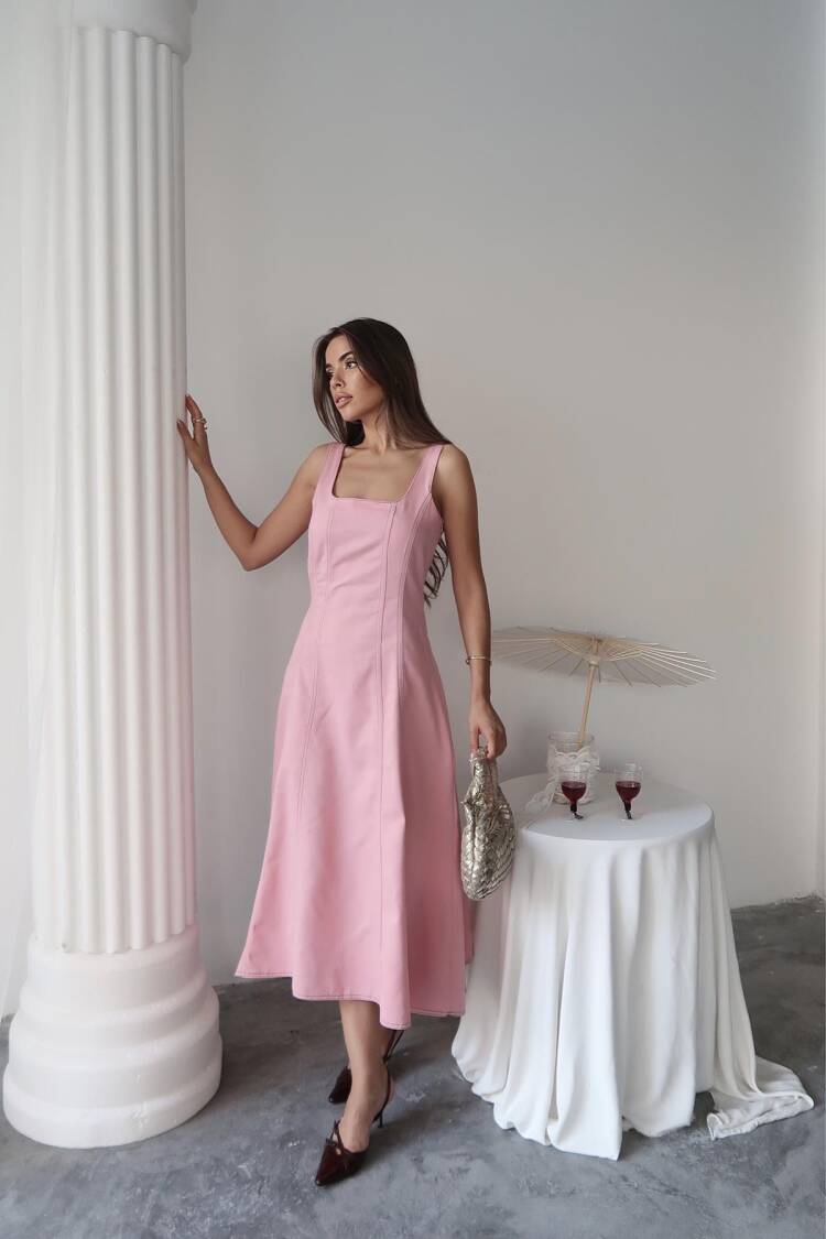 Fit And Flare Midi Dress - Brand: Elisa - Women's Clothing Wholesale - Globality Store