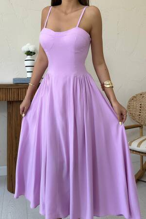 Elegant Pink Fit And Flare Dress - Brand: Elisa - Women's Clothing Wholesale - Globality Store