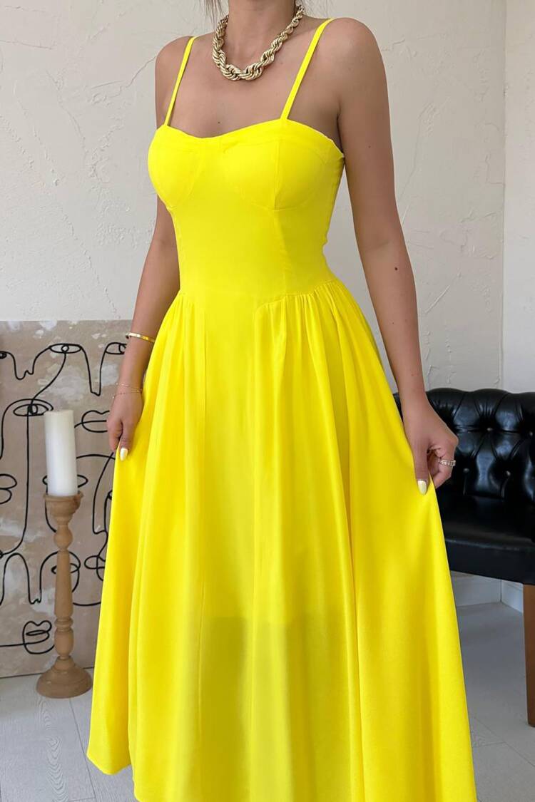 Fit And Flare Dress With Sweetheart Neck