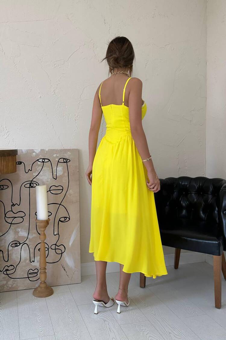 Fit And Flare Dress With Sweetheart Neck