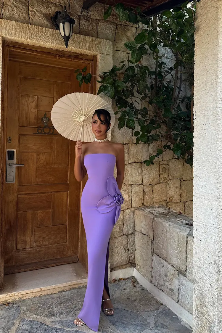 Strapless Floor-Length Bodycon Dress - Brand: EYYO ATELIER - Women's Clothing Wholesale - Globality Store