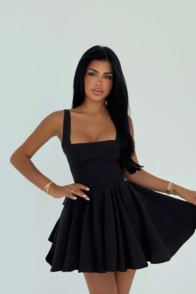 Sexy Elegant Sleeveless Skater Dress - Brand: EYYO ATELIER - Women's Clothing Wholesale - Globality Store