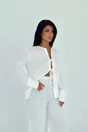 Elegant Suit With Wide Leg Palazzo Pants - Brand: EYYO ATELIER - Women's Clothing Wholesale - Globality Store