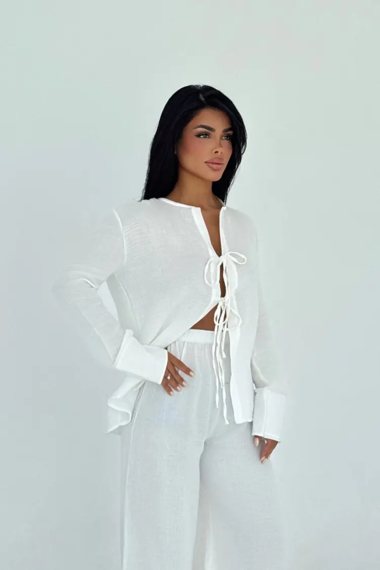 Elegant Suit With Wide Leg Palazzo Pants