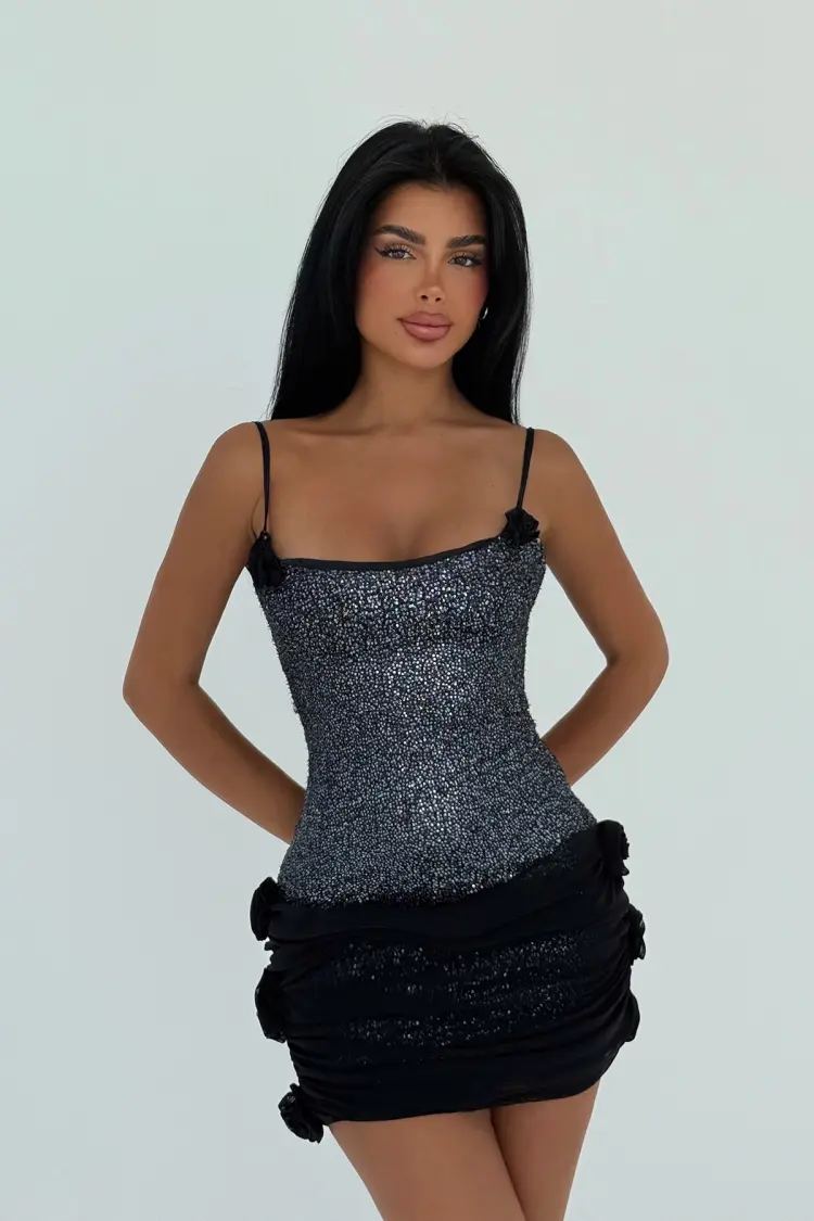 Black Sexy Glam Bodycon Dress