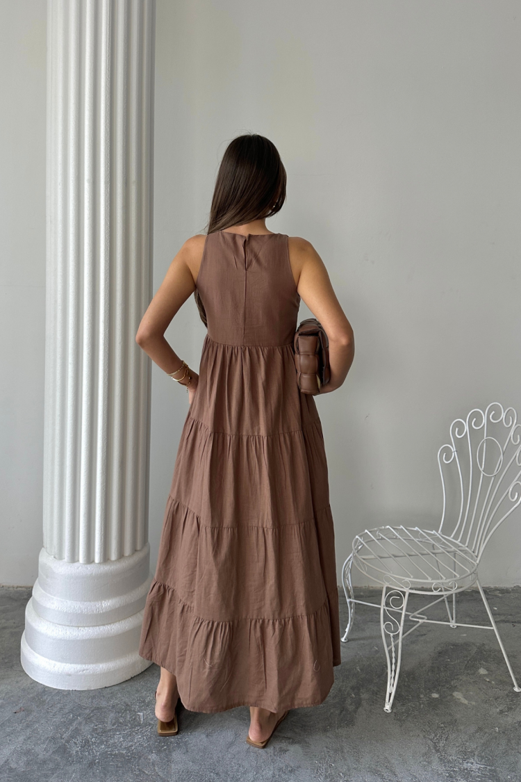 Fit And Flare Dress With Cap Sleeves