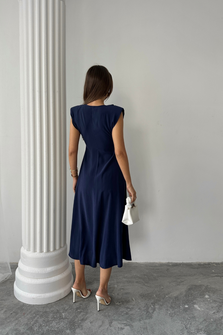 ElegantWrap Dress With Plunging Neck