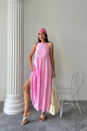 A-Line Maxi Dress With Cap Sleeves - Brand: Ello - Women's Clothing Wholesale - Globality Store