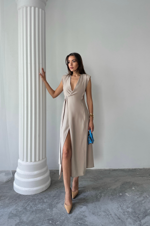 Elegant Sexy Formal Wrap Dress - Brand: Ello - Women's Clothing Wholesale - Globality Store