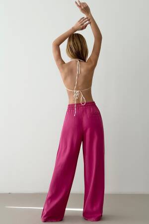 Palazzo Pants With High Waist And Wide Leg - Brand: LACARINO - Women's Clothing Wholesale - Globality Store