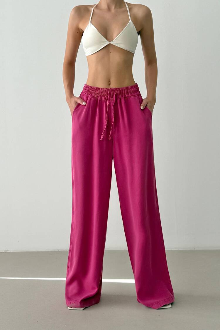 Palazzo Pants With High Waist And Wide Leg