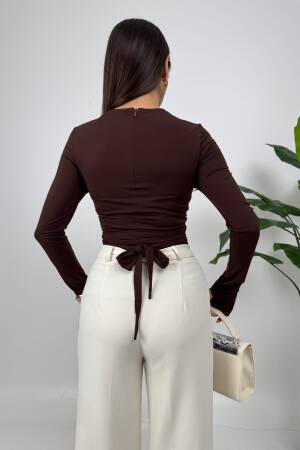 Elegant Fitted Bodysuit With Long Sleeves - Brand: Miss Janell - Women's Clothing Wholesale - Globality Store