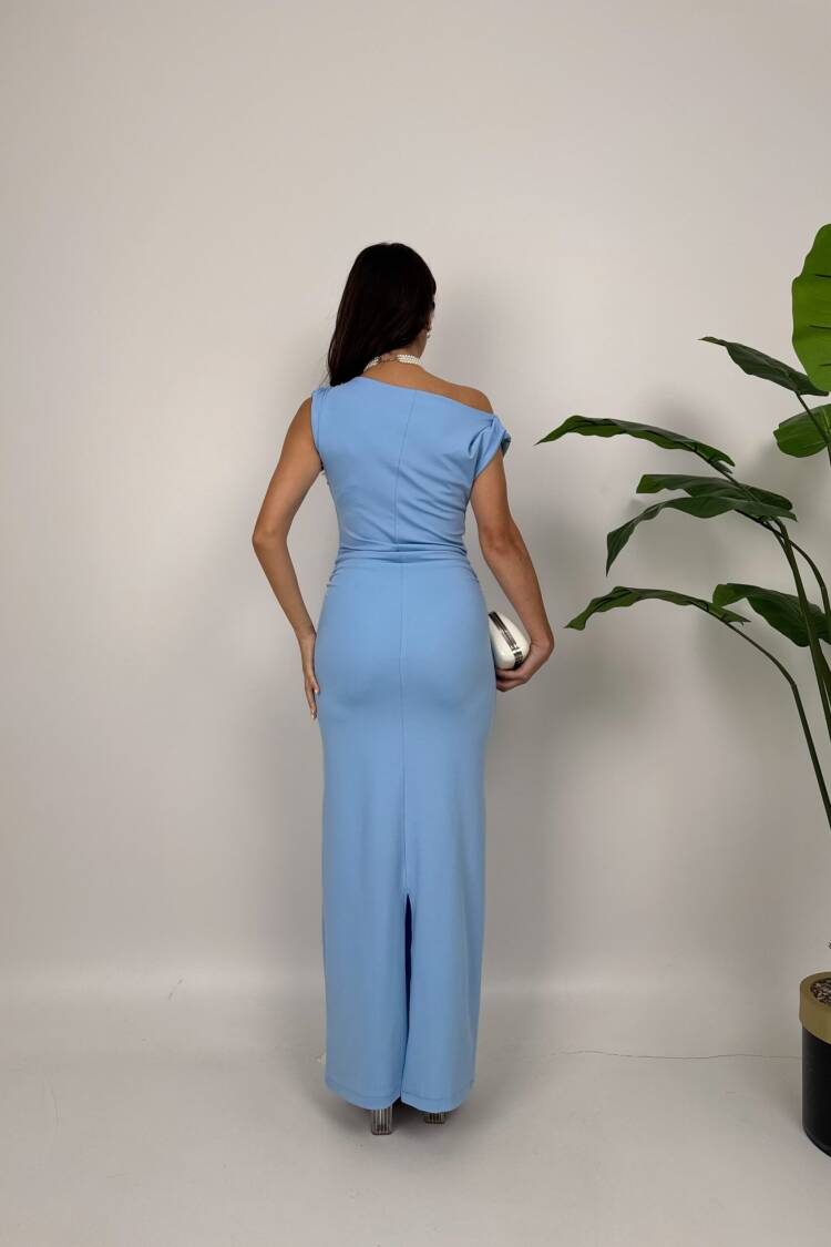 Elegant Maxi One Shoulder Bodycon Dress