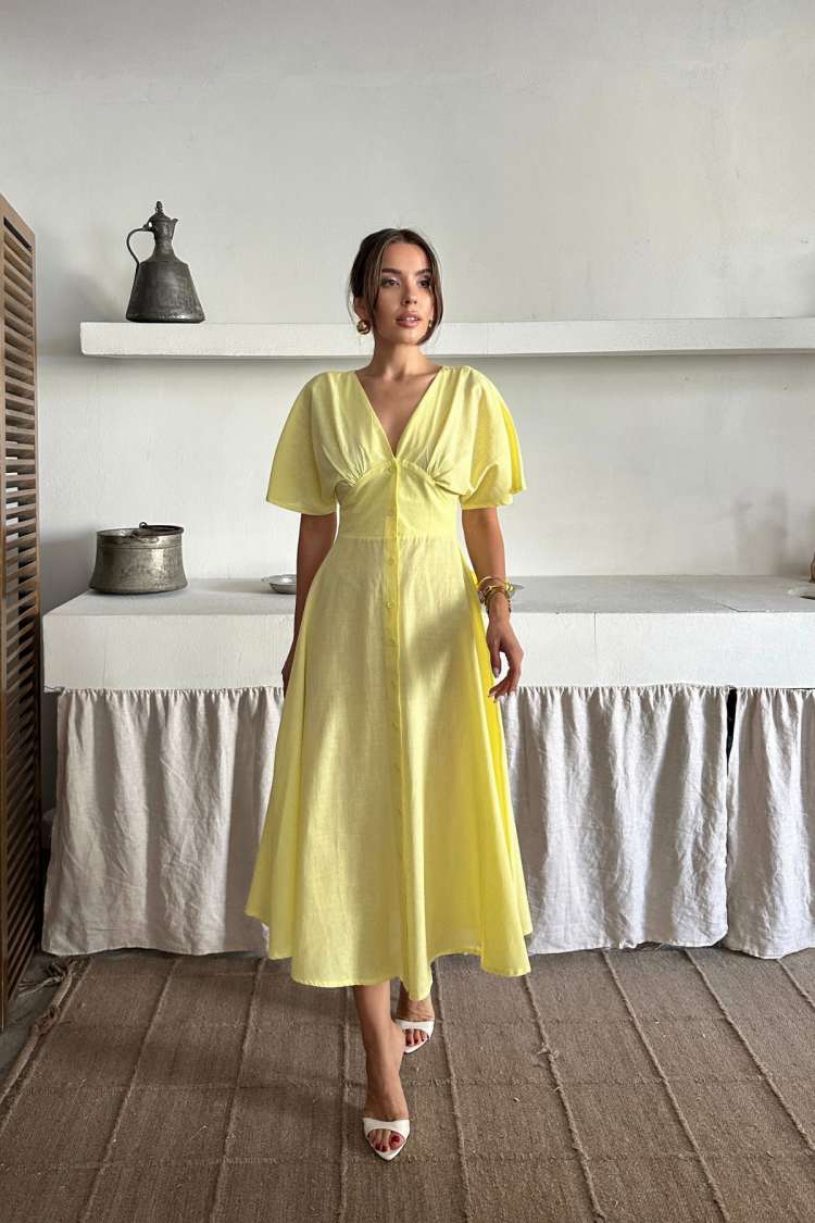 Fit And Flare Midi Dress - Brand: Ello - Women's Clothing Wholesale - Globality Store