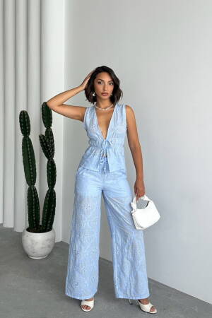 Palazzo Pants With Wide Leg And Drawstring - Brand: Topshow - Women's Clothing Wholesale - Globality Store