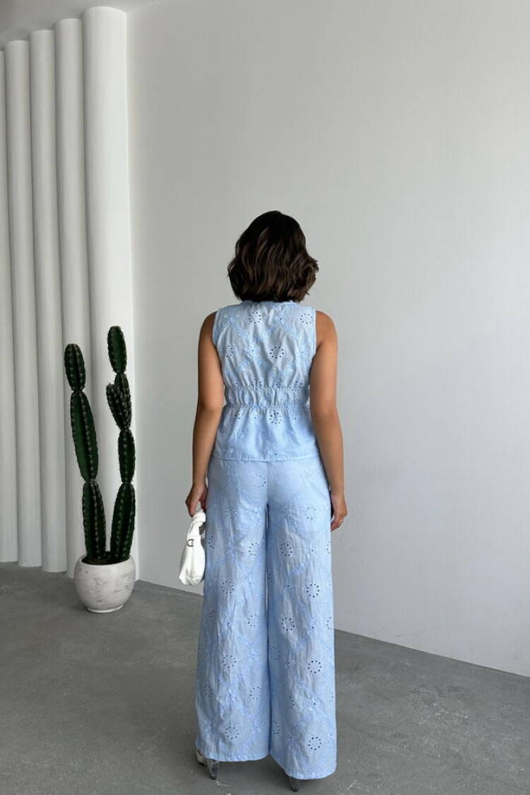 Palazzo Pants With Wide Leg And Drawstring