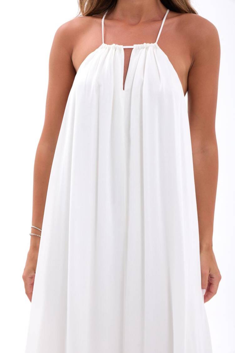 White Sexy Elegant Slip Maxi Dress