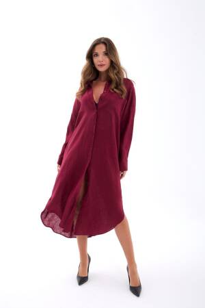 Shirt Dress With Notched Neck - Brand: Fame - Women's Clothing Wholesale - Globality Store