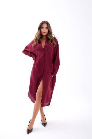Shirt Dress With Notched Neck - Brand: Fame - Women's Clothing Wholesale - Globality Store