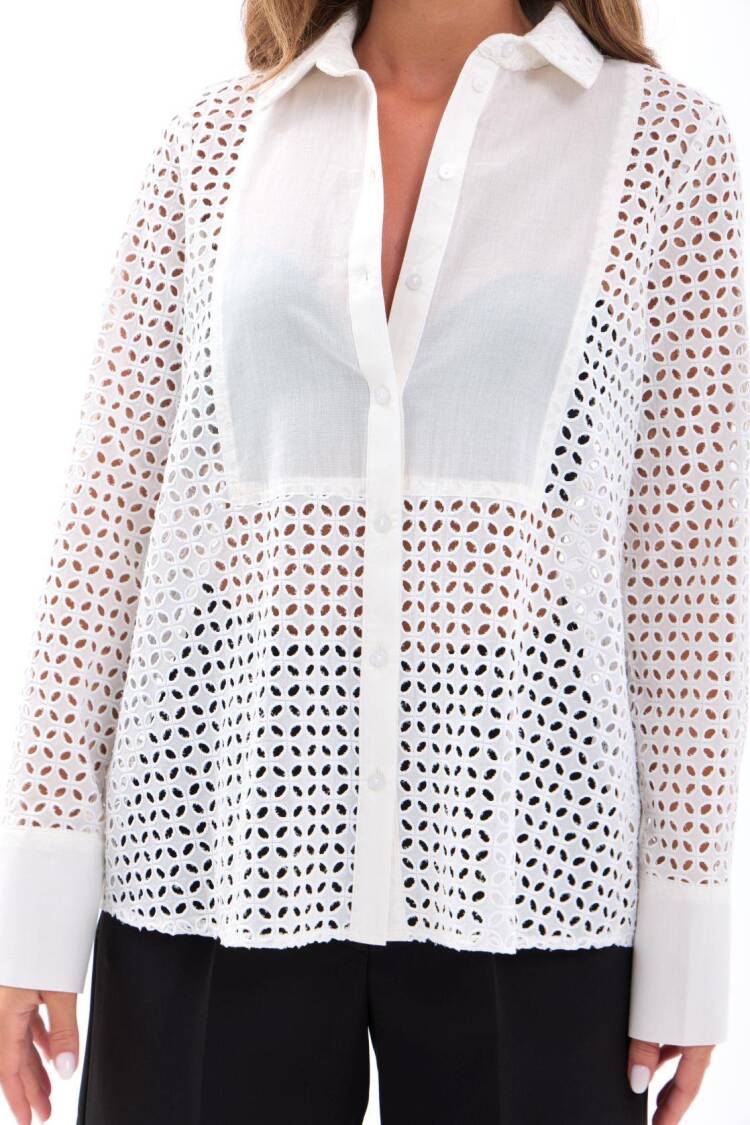White Elegant Formal Casual Shirt