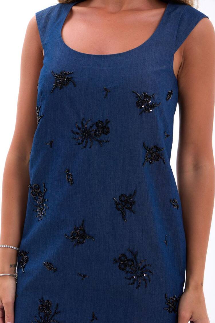 Blue Sexy Casual Elegant Formal Shift Dress