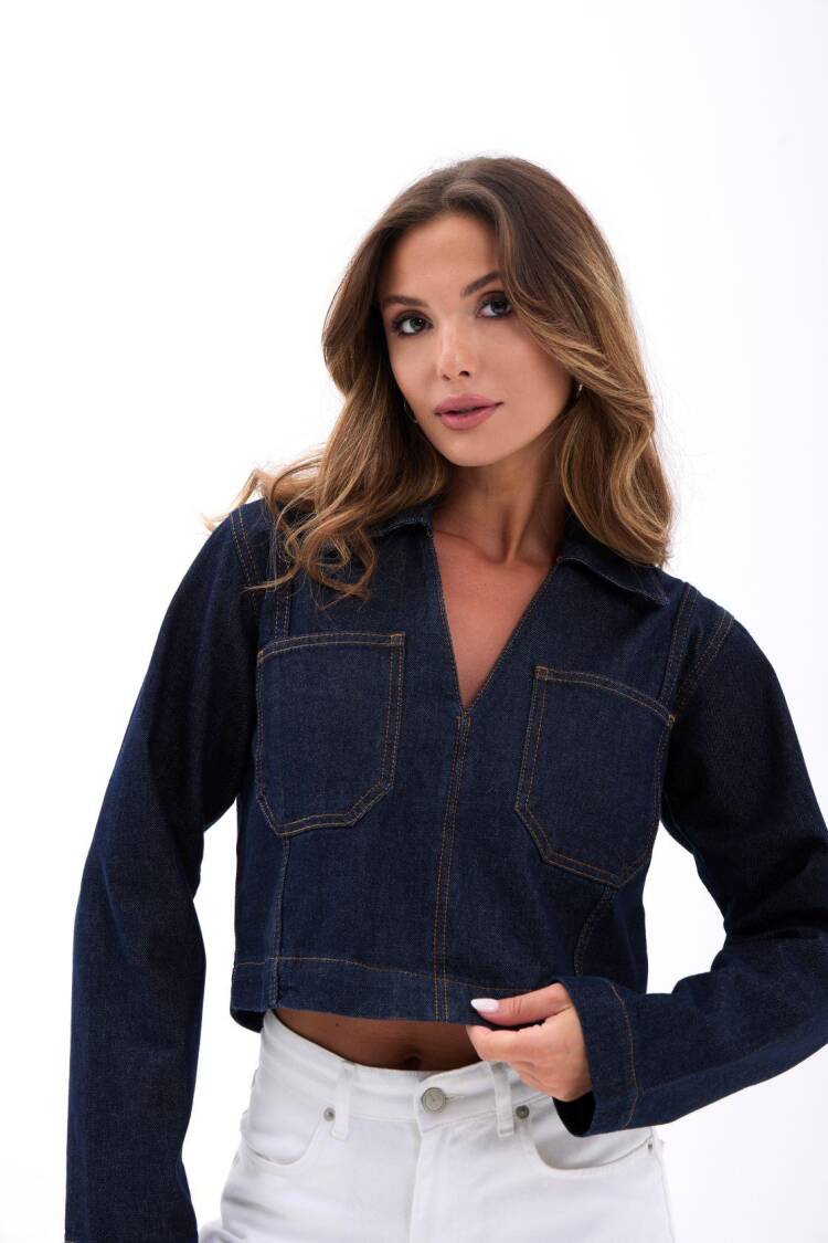 Navy Blue Casual Vintage Retro Shirt