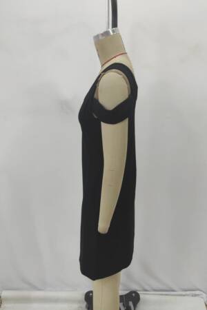 Black V-Neck Sleeveless Split Sleeve Shift Dress - Brand: Janes - Women's Clothing Wholesale - Globality Store