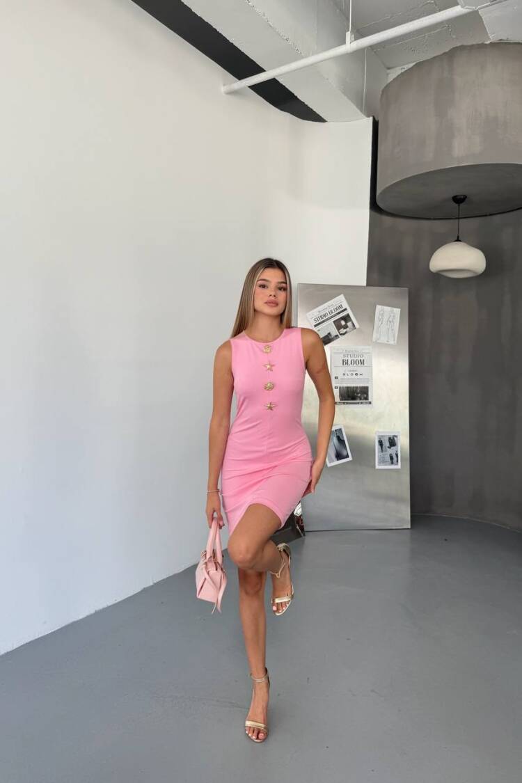 Pink Sexy Elegant Bodycon Dress - Brand: Ezgi Nisantasi - Women's Clothing Wholesale - Globality Store