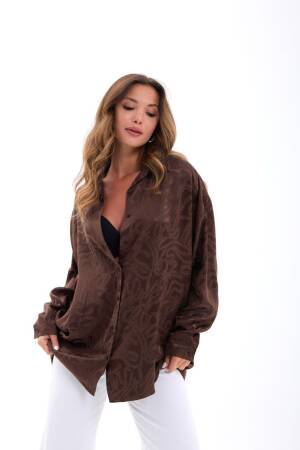 Paisley Oversized Fit Long Sleeve Shirt - Brand: Fame - Women's Clothing Wholesale - Globality Store