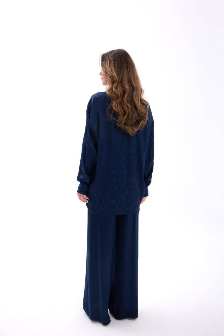NavySet With Floral Palazzo Pants