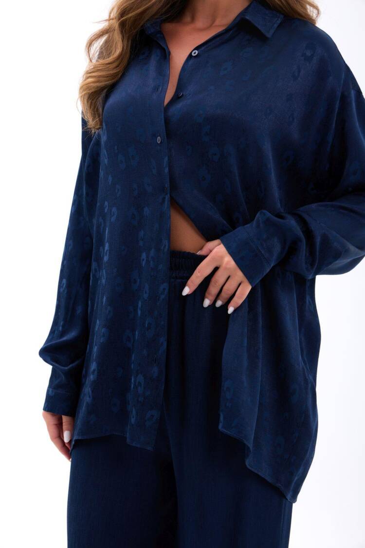 NavySet With Floral Palazzo Pants