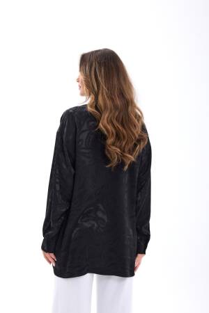 Oversized Paisley Shirt With Tie Closure - Brand: Fame - Women's Clothing Wholesale - Globality Store