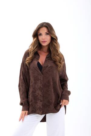 Marble Oversized Casual Shirt - Brand: Fame - Women's Clothing Wholesale - Globality Store
