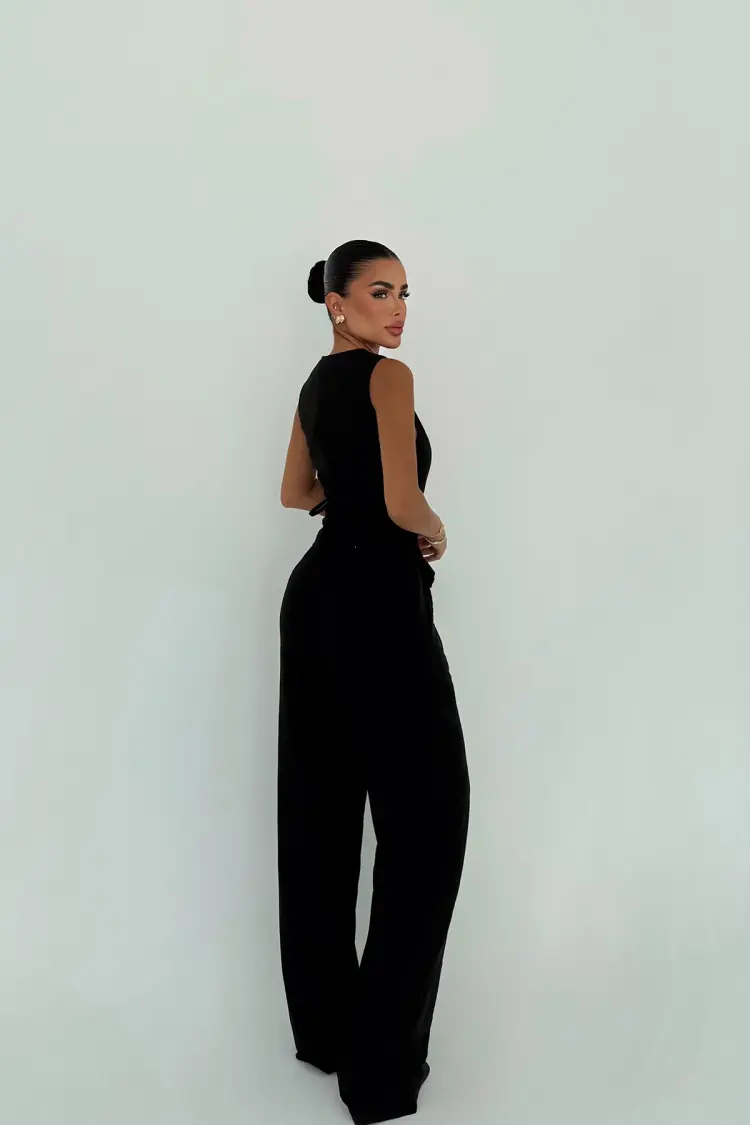 Tailored Slim Fit Sleeveless Jumpsuit
