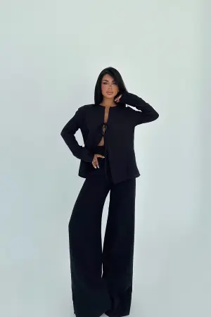 Elegant Casual Set With Palazzo Pants - Brand: EYYO ATELIER - Women's Clothing Wholesale - Globality Store