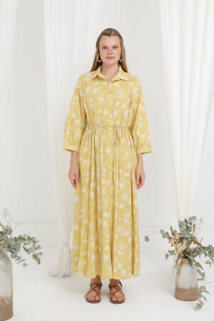 Floral Boho Shirt Dress With 3/4 Sleeves - Brand: SOUL - Women's Clothing Wholesale - Globality Store
