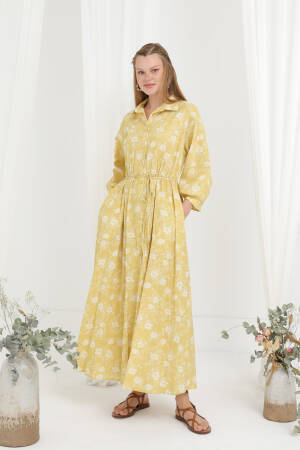 Floral Boho Shirt Dress With 3/4 Sleeves - Brand: SOUL - Women's Clothing Wholesale - Globality Store