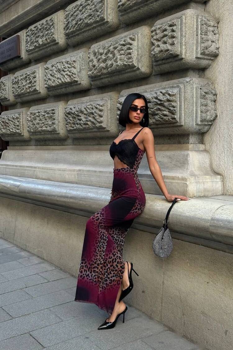 Black Sexy Elegant Glam Slip Dress