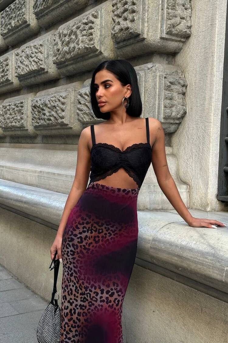 Black Sexy Elegant Glam Slip Dress
