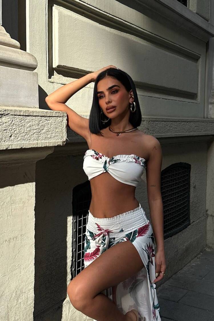 White Floral Sexy Boho Set
