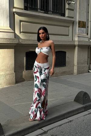 White Floral Sexy Boho Set - Brand: My Jest Fashion - Women's Clothing Wholesale - Globality Store