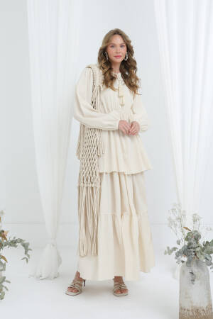 Fit And Flare Modest Dress With Long Sleeves - Brand: Puane - Women's Clothing Wholesale - Globality Store