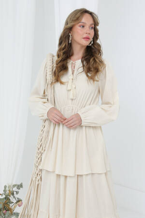 Fit And Flare Modest Dress With Long Sleeves - Brand: Puane - Women's Clothing Wholesale - Globality Store